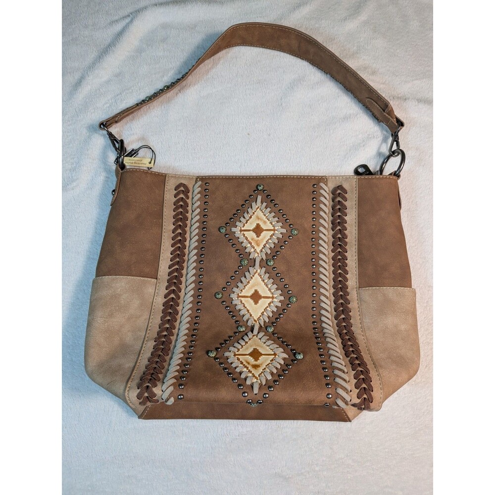 Cowboy Western Aztec Tooled Whipstitch Hobo Concealed Carry